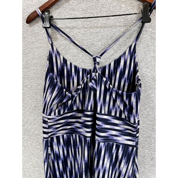 Eddie Bauer Womens Medium Maxi Dress Blue Space Dye Travex Aster Racerback - Picture 7 of 13